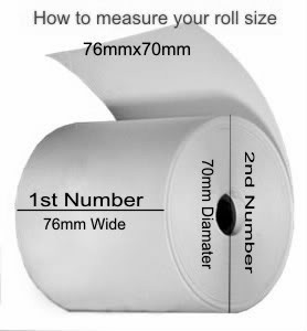 How to measure taxi roll sizes .. www.DiscountTillRolls.ie
